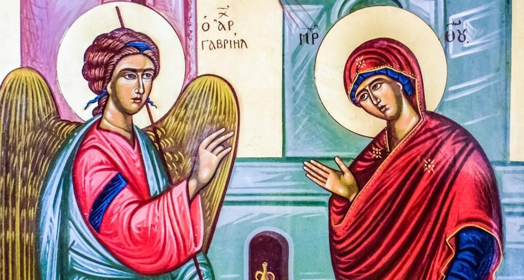 An icon of the Annunication